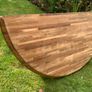 Semi circular wooden breakfast bar table Image 3