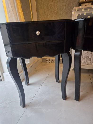 Black Glass Bedside Locker + Matching Upcycling Project FREE