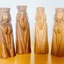 Mid Century hand carved beechwood chess set Image 2