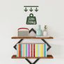 Floating Shelves, Set of 2 Wall Shelves, 2-Tier Hanging Shelves, Wall Shelf Set of 2, Wall Mounted Shelves, for Living Room, Bedroom, Kitchen, Office, Study, Rustic Brown Image 5