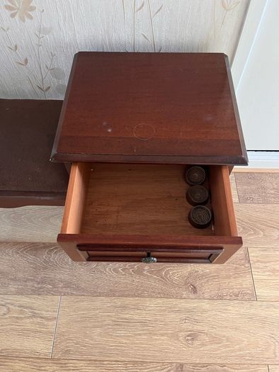 Mahogany telephone seat and table