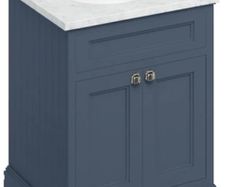 Burlington Freestanding 2-Door Vanity Unit With Worktop and Integrated Bowl