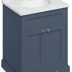 Burlington Freestanding 2-Door Vanity Unit With Worktop and Integrated Bowl