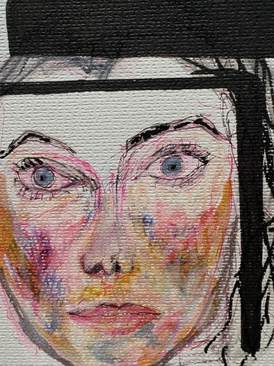 Original Art Portrait on paper Maid in Ireland