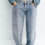 Fab Zara Mid Rise Rhinestone Embellished Jeans  Size UK 14 Image 3