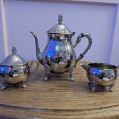 Three Piece Plated Tea Set