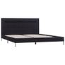 Bed Frame with LED Black Fabric 135x190 cm Image 7