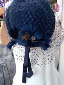 Fabulous Navy Blue Vintage Hat