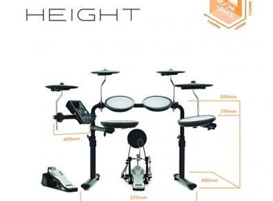 Gear4music VISIONDRUM-PRO Electronic Drum Kit