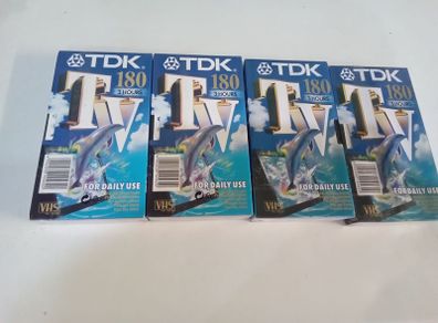 NEW TDK video tapes 180 x 4