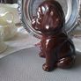 Brown Ceramic Dog Figurine Image 2