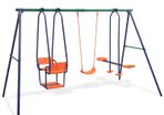 Swing Set with 5 Seats Orange