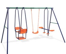 Swing Set with 5 Seats Orange