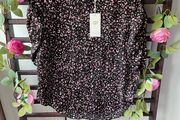 top Bnwt black patterned round neck top Marc Angelo brand size 12
