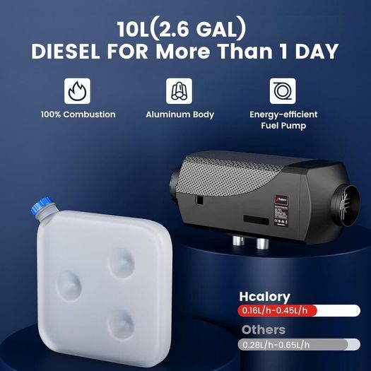 8kw 12v Diesel Heater, LCD, Remote.