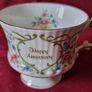 Rare Elizabethan Happy Anniversary Celebration Series Fine Bone China Cabinet Tea Cup And Saucer Made in England Image 3