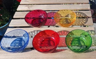 Coloured Glass Bowls Set