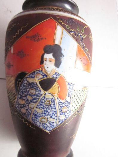 Vintage Pair of Japanese Satsuma Vases
