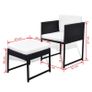 13 Piece Outdoor Dining Set with Cushions Poly Rattan Black Image 2