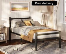 3ft Single Bed Frame with Headboard