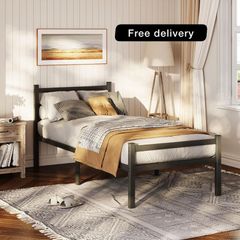 3ft Single Bed Frame with Headboard