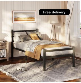 3ft Single Bed Frame with Headboard