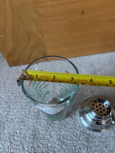 Vintage novelty Tabasco Brand glass cocktail shaker