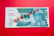 Zaire. 500  Zaires  1995  ( Specimen )  A0000000A  PICK  65AS  ( Uncirculated)