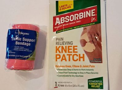 Support Bandage and Knee Pain Patch