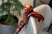 Unique Handmade Walking Stick, Skull Handle, Never Used