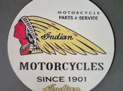 Vintage Style Metal Sign. Indian motorcycles.