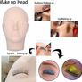 Training Mannequin Make Up Practice Flat Doll Face Head Eye False Lashes Eyelash Extensions Lip Tatoo Practice Model Mannequin Manikin Cosmetology Soft-Touch Rubber Image 5