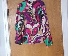 Gallery  Abstract  Colour Long Sleeved  Blouse.  Size.14