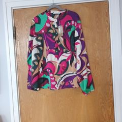 Gallery  Abstract  Colour Long Sleeved  Blouse.  Size.14