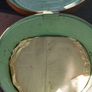 Antique Victorian Hat Box Metal Oval Brown Image 5