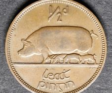 Ireland Excellent 1953 Half Penny Coin