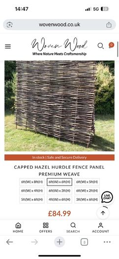 Hazel Fence Panels