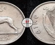 [#155] - Ireland 1958 | Irish 6p | Six Pence | Wolfhound | KM.13a | High Grade