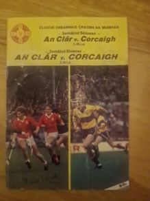 Vintage 1986 Munster Hurling Final Programme  Cork v Clare