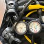 Cressi XS Compact AC2 DIN diving regulator set + Tecnomar Compact 3 Console + Case Image 2