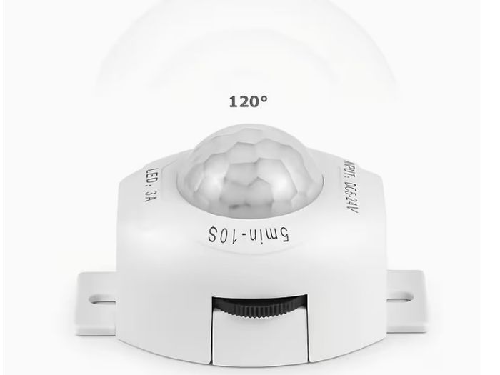 1pc DC5V-24V Night Motion Sensor Adjustable PIR Switch Infrared Detector Adjustable Timer Delay Switch for Lighting