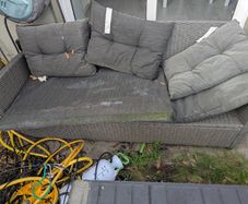 Lounge sofa MORA w/chaise 3 pers. grey