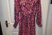 Savida pink and black leopard print dress, size 10