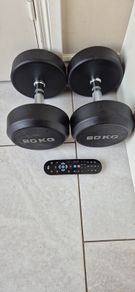 brand new 2x20kilo rubber coated dumbbells