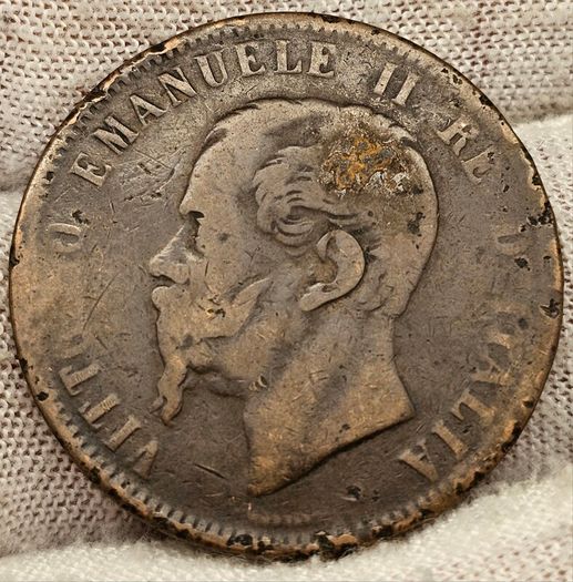 Italy 1866 10 Centesimi Coin
