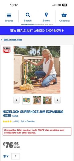 hozellock never used expanding hose