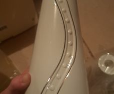 Belleek Silver Ripple Candlesticks