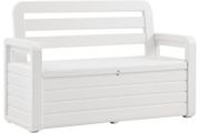 Garden Storage Bench 132.5 cm Plastic White