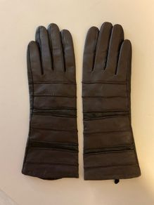 Genuine Leather Gloves Brown/Black