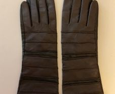 Genuine Leather Gloves Brown/Black